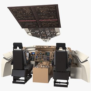 Commercial Airplane Pilot Cockpit