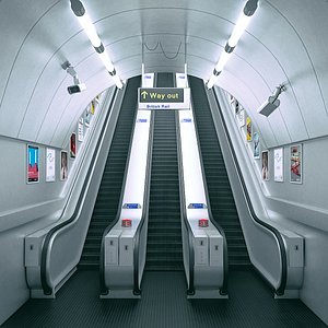 Underground Tube Escalator