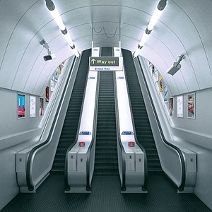 Underground Tube Escalator
