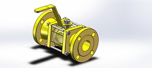 Flanged ball valve DN100