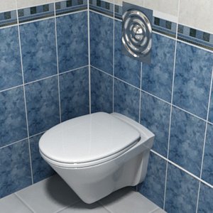 suspended toilet bowl 3d max