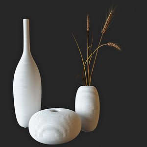 Decor wheat in a vase