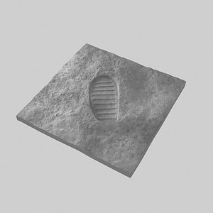 moon boot bootprint 3D model