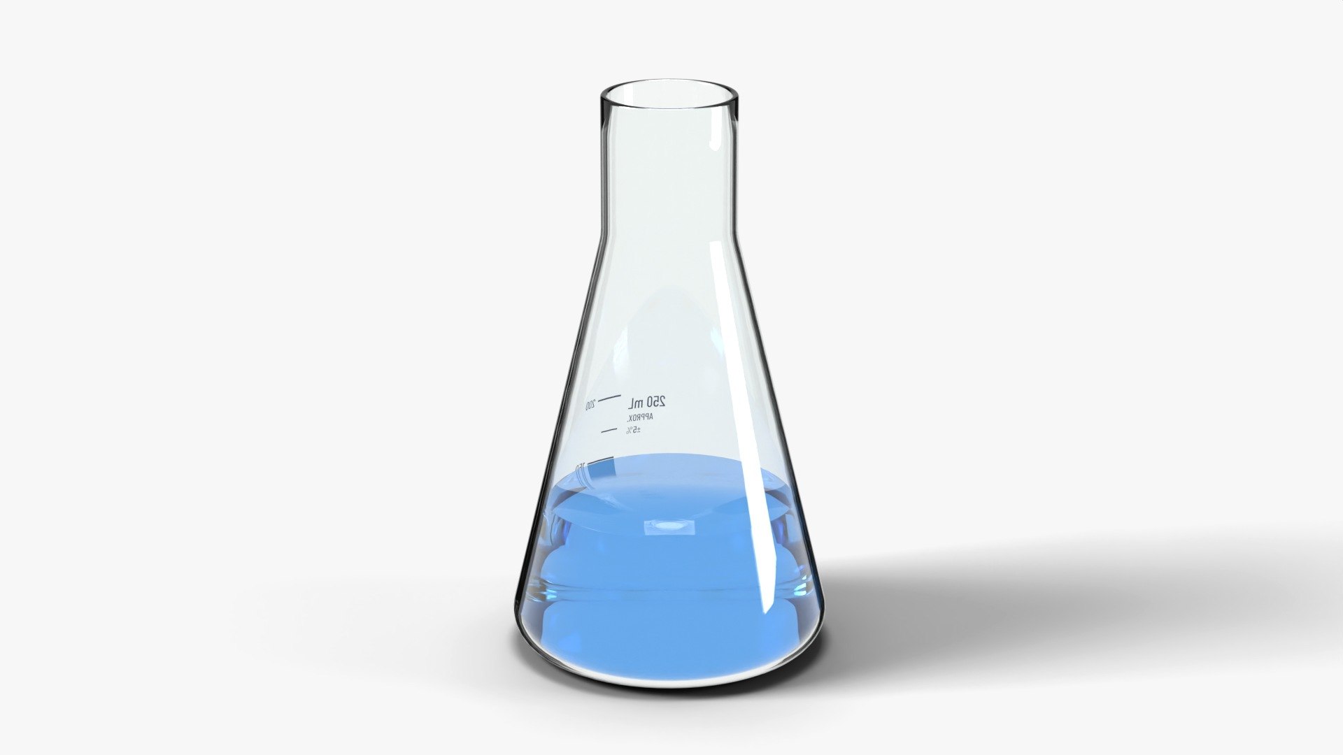 Erlenmeyer Conical Flask 250 ml - Laboratory Glassware 3D https://p.turbosquid.com/ts-thumb/gj/pruoAB/5o/shot4/jpg/1792241504/1920x1080/fit_q87/5f7b3dcbc281a301d3a807e6978ce17d66383420/shot4.jpg