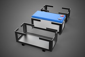 3D BRACKET BATTERY HOUSING FRAME ACCU CASING HOLDER MOUNT MOUNTING model