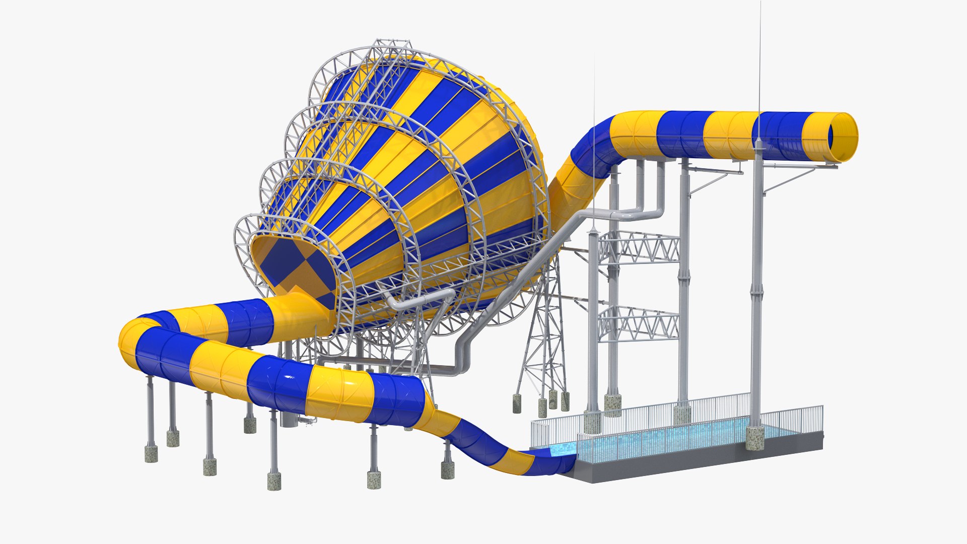 3D Giant Funnel Waterslide Water Slide Model - TurboSquid 1505583