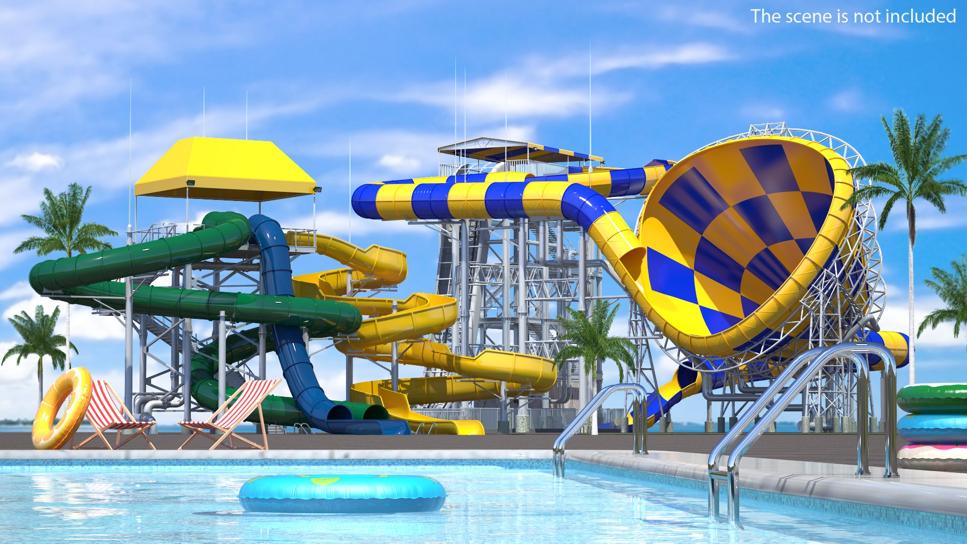 3D Giant Funnel Waterslide Water Slide Model - TurboSquid 1505583