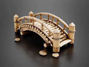 3D Wooden bridge model