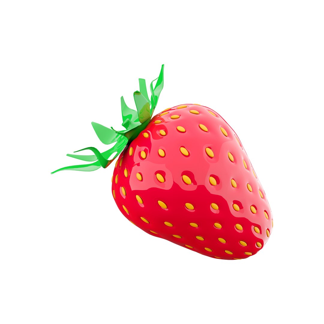 3D Strawberry Icon - TurboSquid 2044244