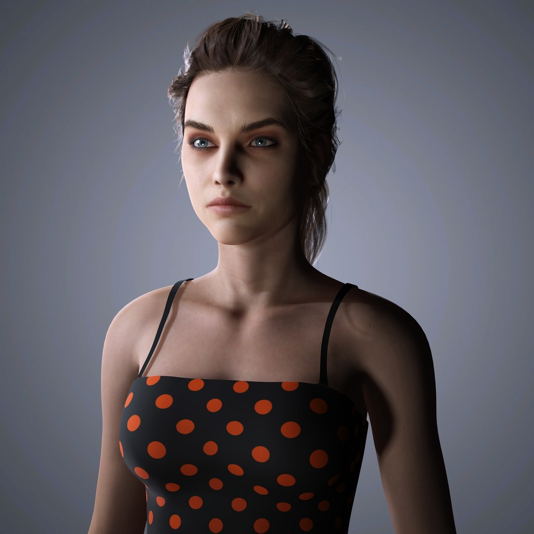 Barbara Palvin Character 3D Model Low-poly 3D Model - TurboSquid 2325365