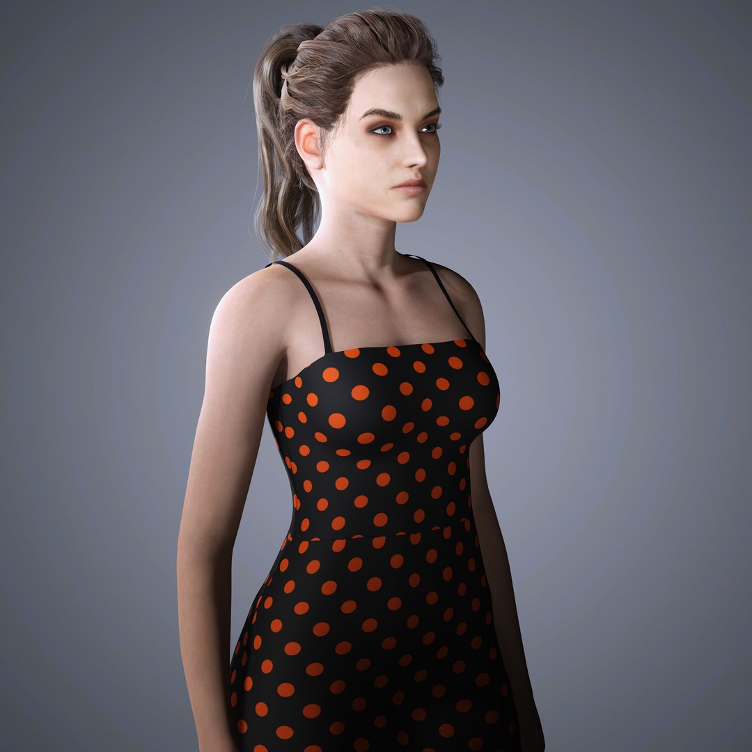 Barbara Palvin Character 3D Model Low-poly 3D Model - TurboSquid 2325365