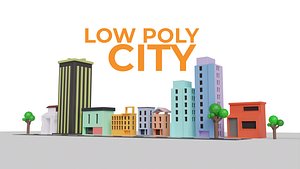 Urban - Low Poly 3d city building model model
