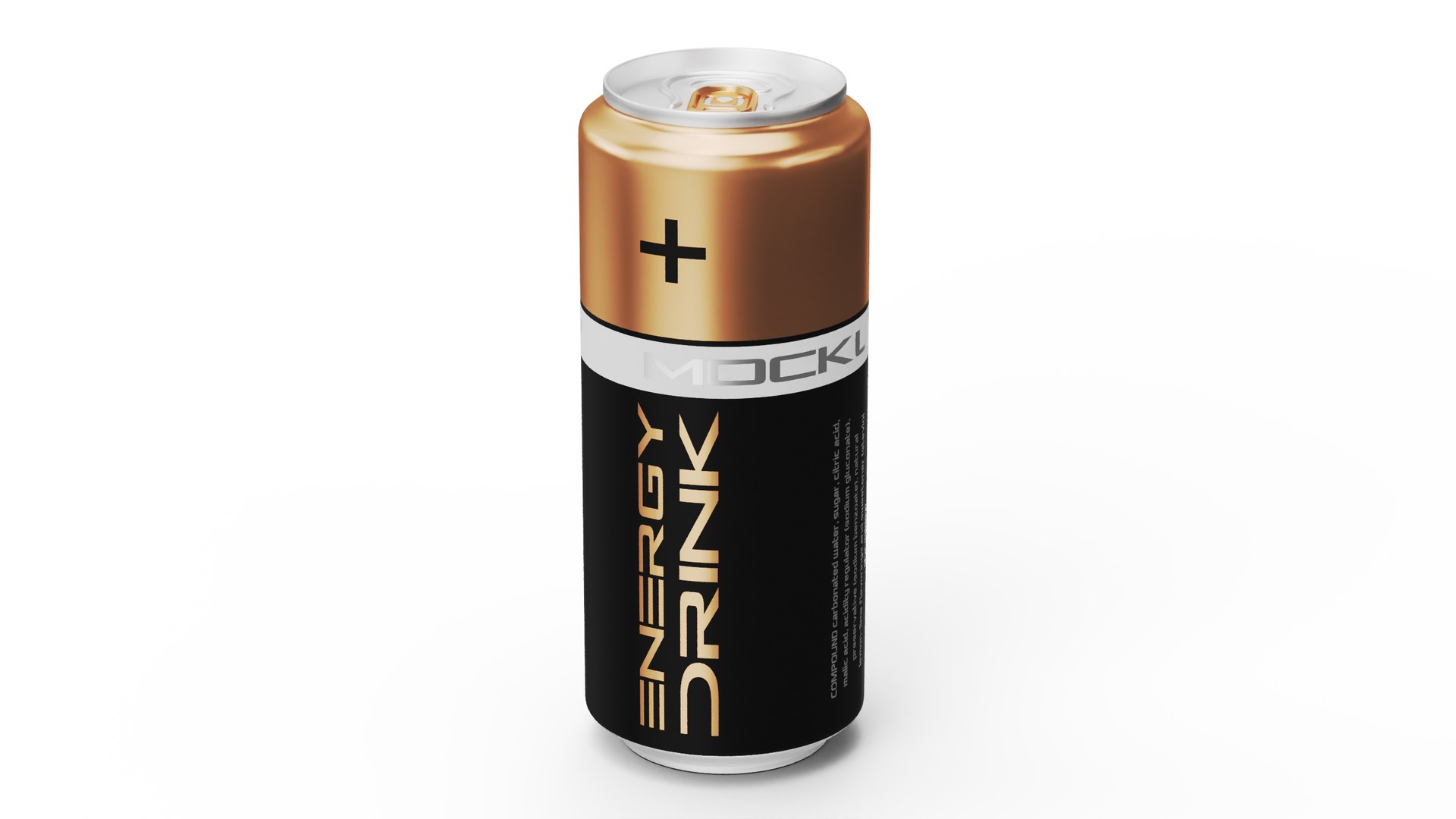 Energy Beverage Can Mockup 310ml 3D model preview