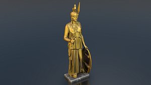 3D athena s statue