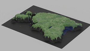 3D Estonia Map Country model