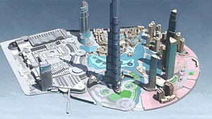 Burj Khalifa tower 3D model