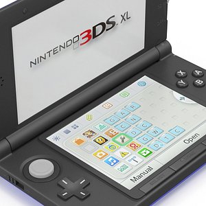 Nintendo 3DS XL Blue 3D Model