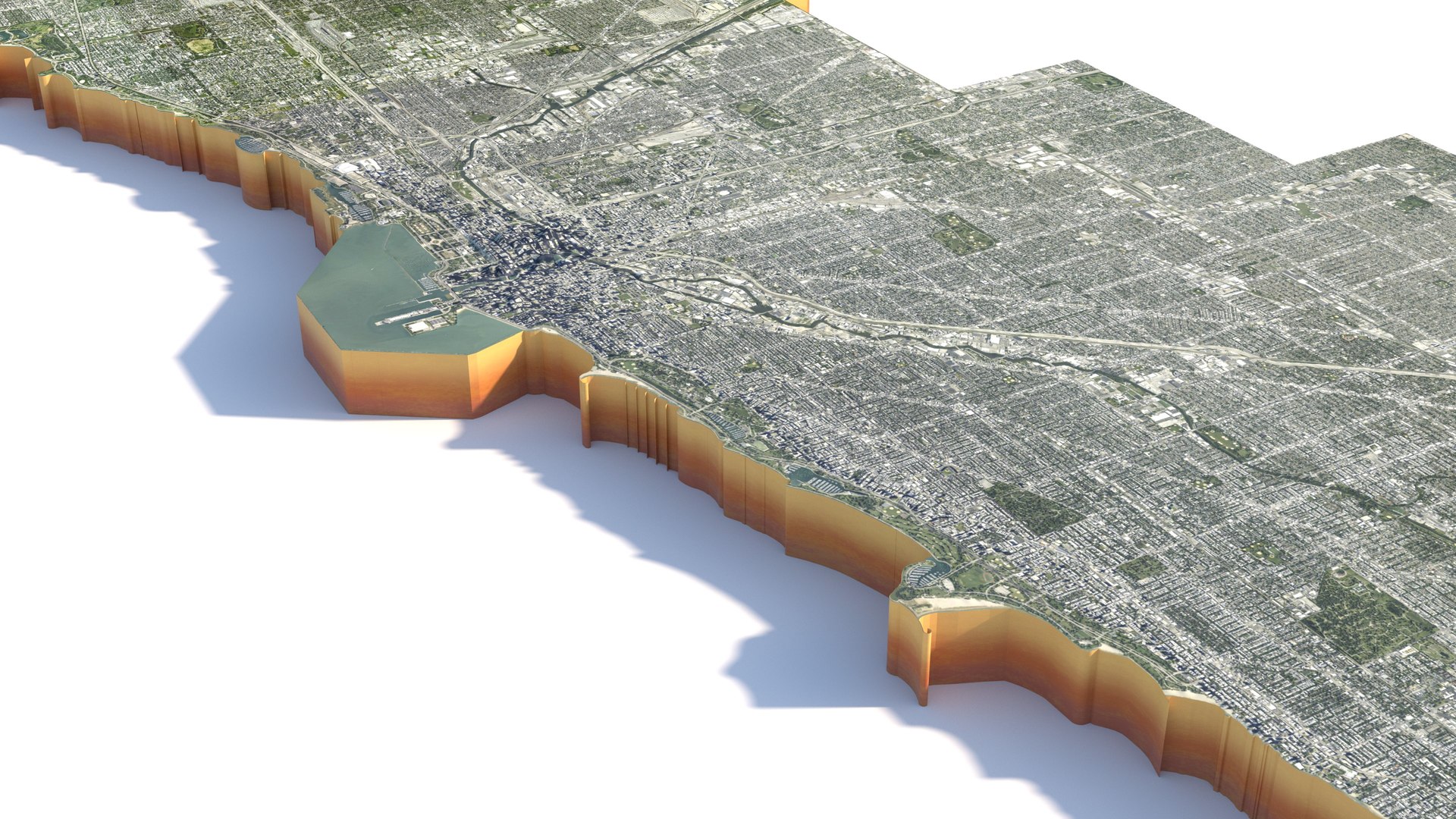 Chicago Terrain City 3D Model - TurboSquid 2427398