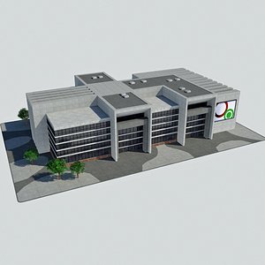 Modern Convention Center Office City Building - HD Cityscape Corner Tile 4