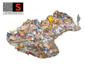 wastepaper garbage 3D model