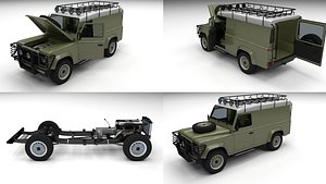 3d land rover defender 110 model