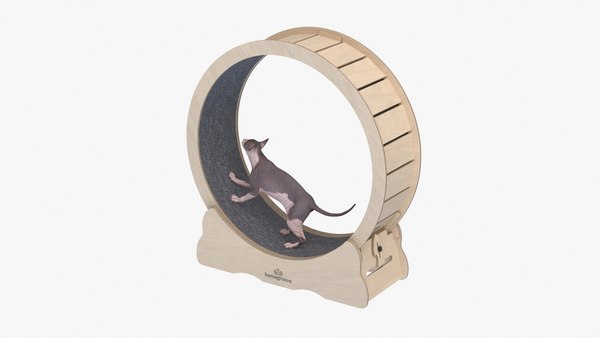 modelo 3d Rueda de ejercicio de madera de Homegroove para gatos ...