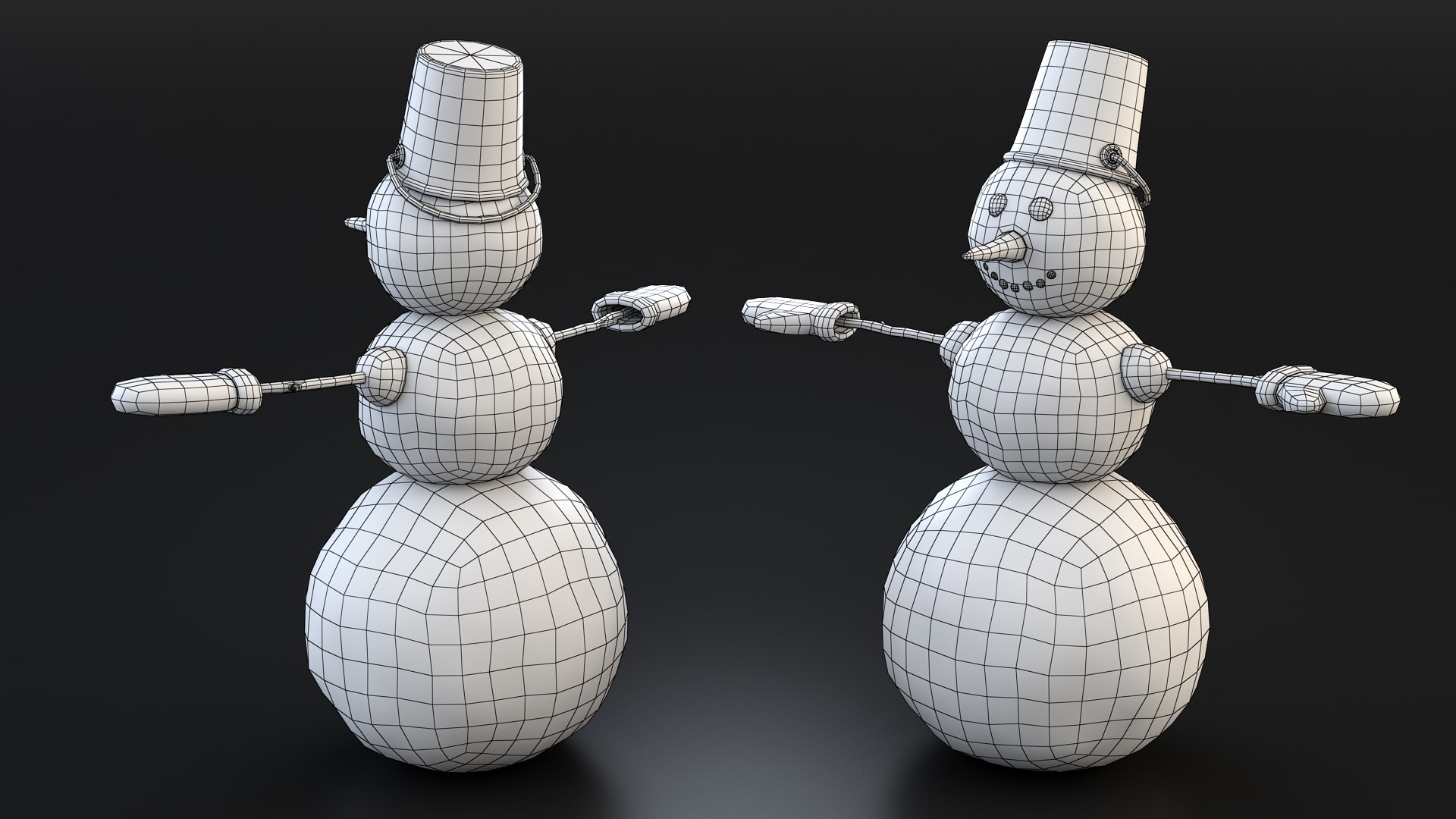 Cartoon snowman 3D model - TurboSquid 2180914