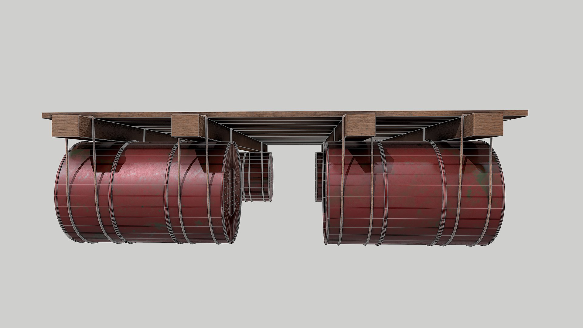 3D Wooden Raft V3 With Pbr 4K 8K Model - TurboSquid 1730042