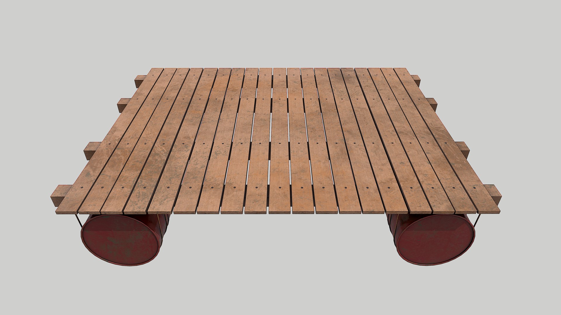 3D Wooden Raft V3 With Pbr 4K 8K Model - TurboSquid 1730042