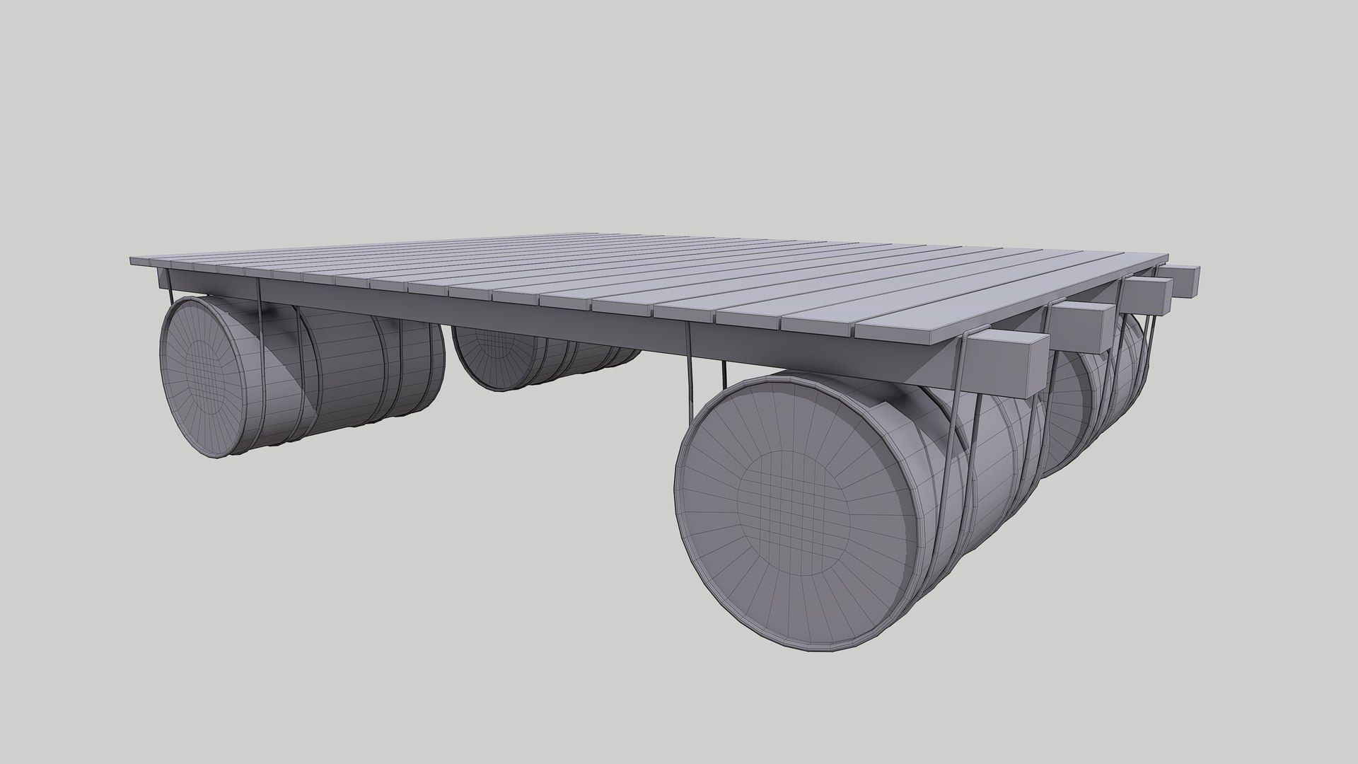 3D Wooden Raft V3 With Pbr 4K 8K Model - TurboSquid 1730042