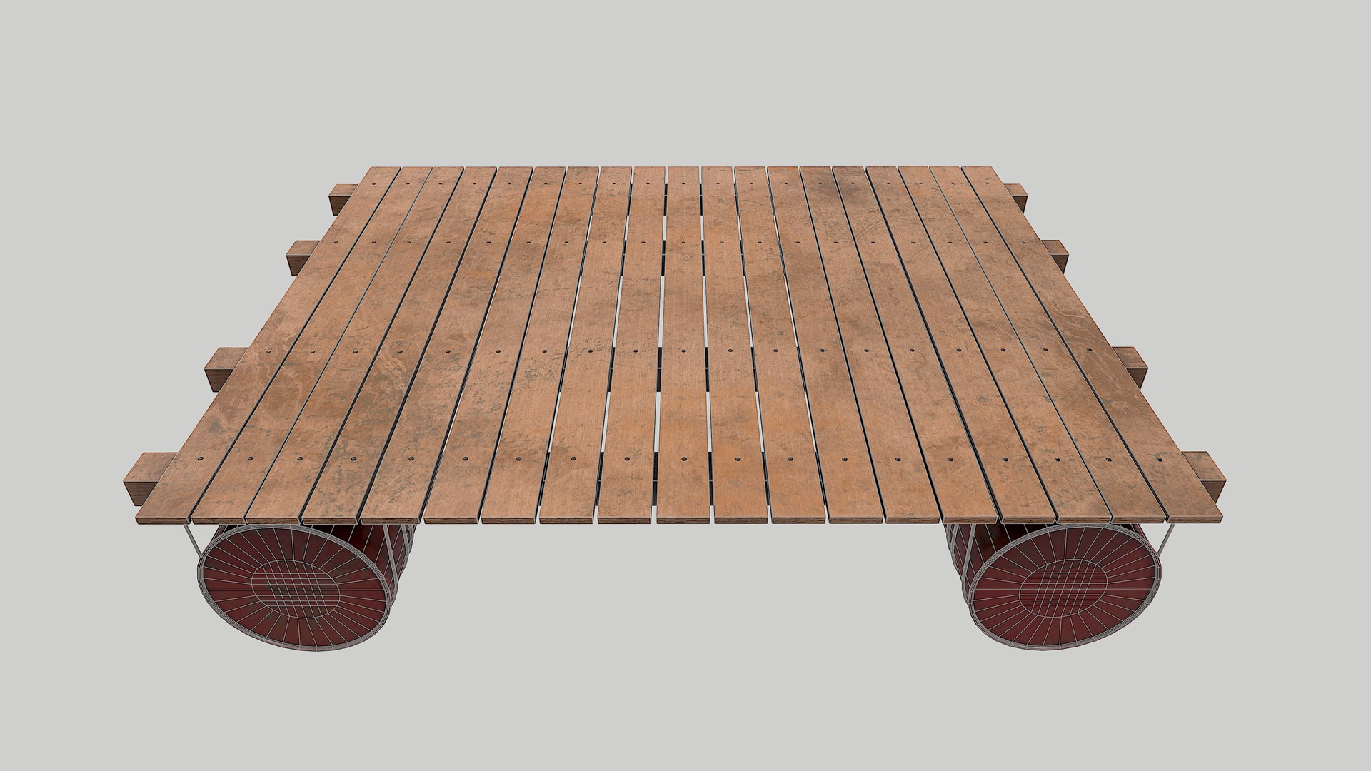 3D Wooden Raft V3 With Pbr 4K 8K Model - TurboSquid 1730042
