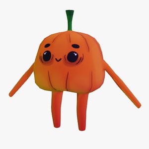 3D Animated Kawaii Pumpkin