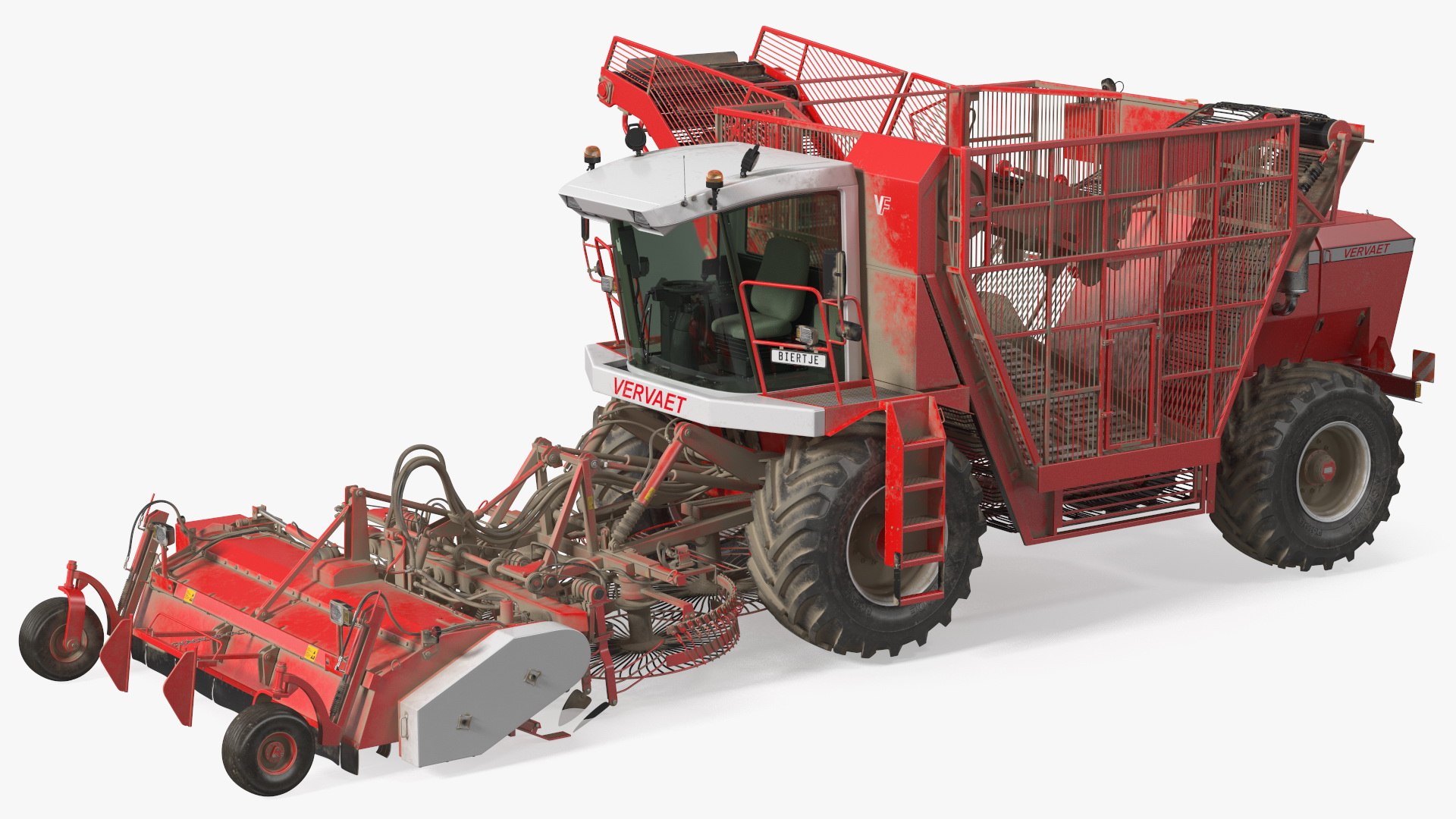 Vervaet 17T Beet Harvester Dusty Rigged 3D model preview
