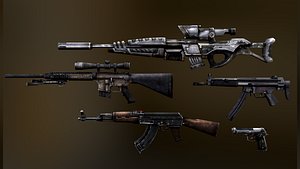 Hunter Attack Bundle 3D model