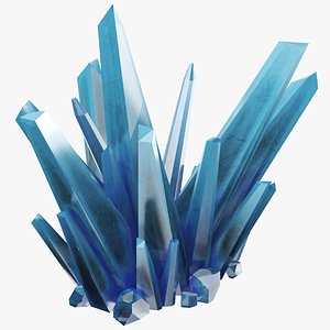 blue crystals 3D model