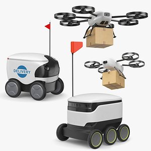 Delivery Robots and Drones