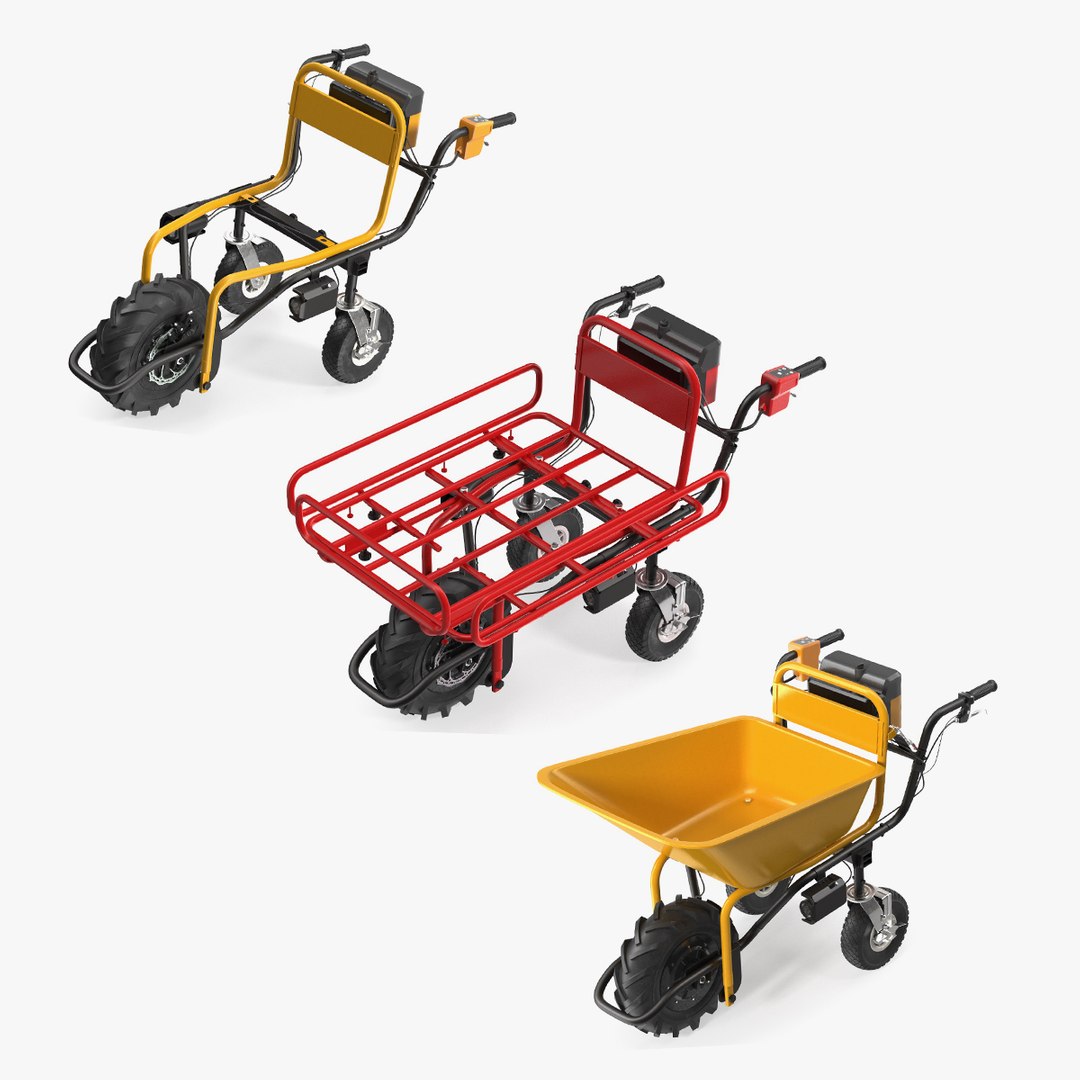 Wheelbarrows Collection 3D model preview