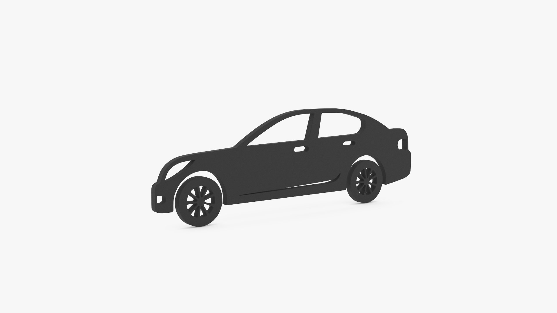 Car Sedan Silhouette 3D model preview