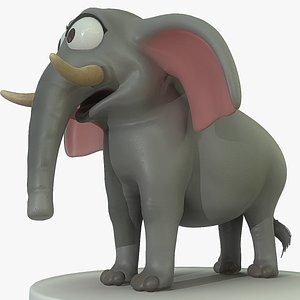 Baby Elephant-cartoon style 3D model