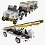 Airport Tug 660 and Baggage Truck Trolley Collection