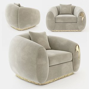 soleil armchair 3D