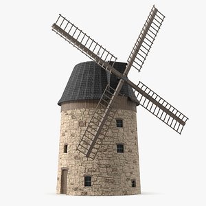 Village Windmill Rigged