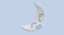 Low Poly Crescent Moon