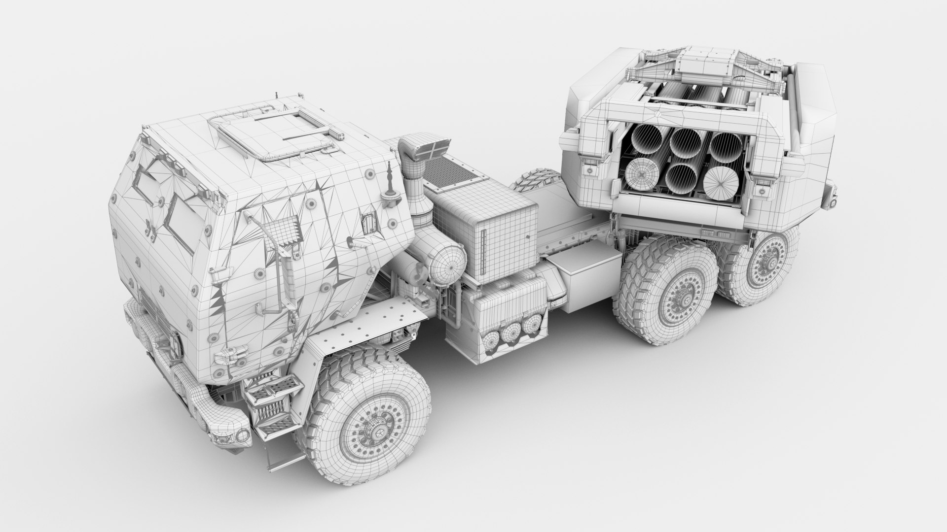 3D M142 HIMARS Multiple Rocket Launcher model https://p.turbosquid.com/ts-thumb/gl/cL9bzt/KL/himars_wireframe02/png/1711225448/1920x1080/fit_q87/e1c12bf89d23561eb794e686d07a70d4d981ff2c/himars_wireframe02.jpg