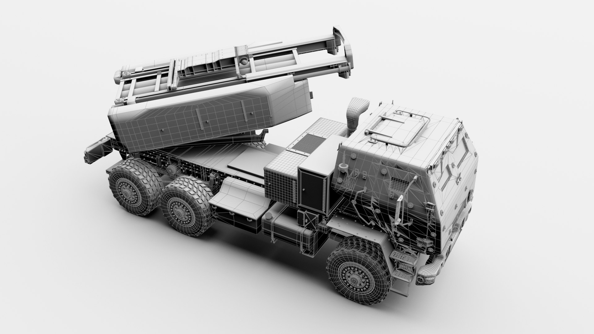 3D M142 HIMARS Multiple Rocket Launcher model https://p.turbosquid.com/ts-thumb/gl/cL9bzt/TU/himars_wireframe05/png/1711225449/1920x1080/fit_q87/6b5766c639ee434cb6654ecd71ee8e8280a30b9c/himars_wireframe05.jpg
