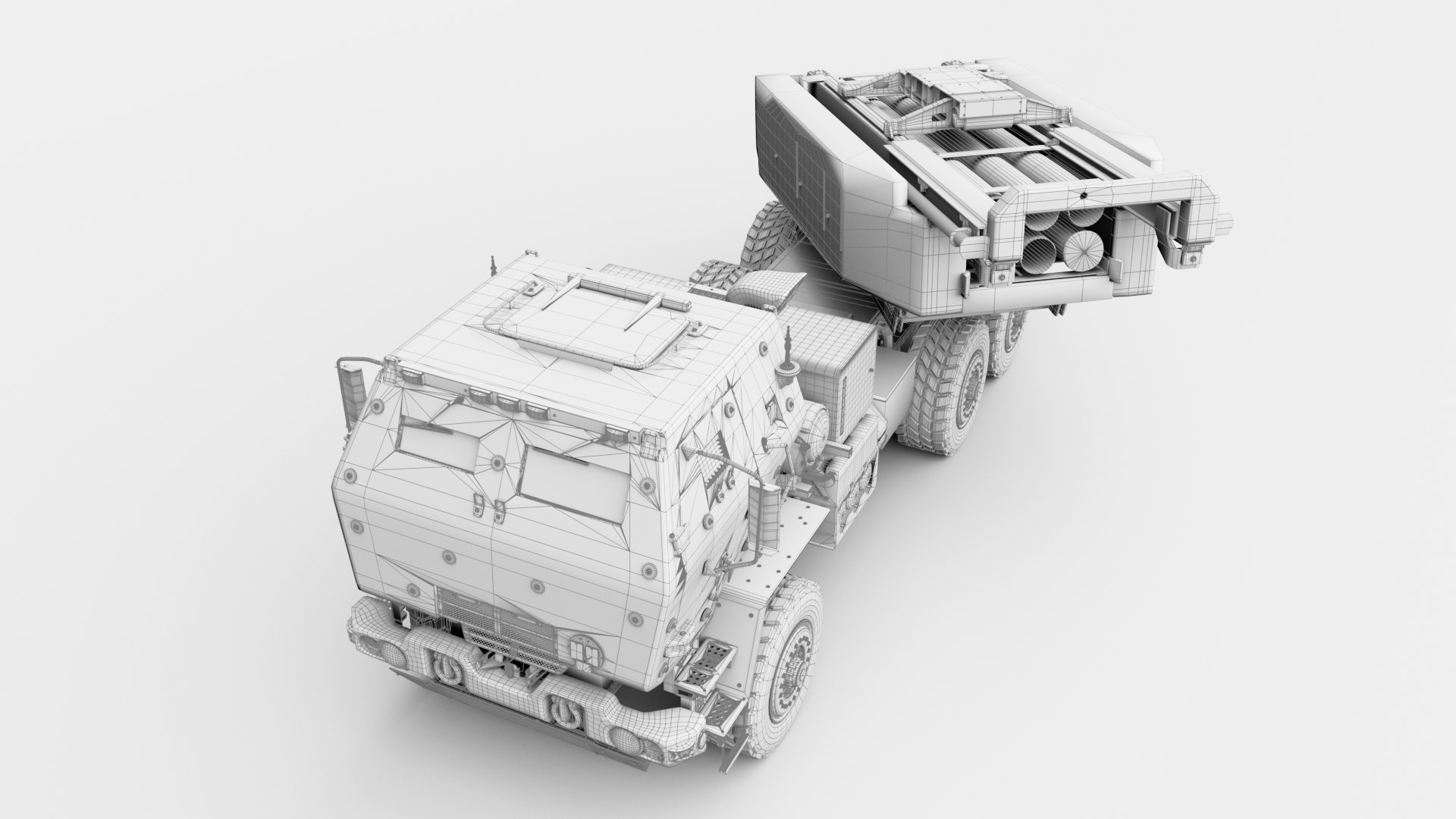 3D M142 HIMARS Multiple Rocket Launcher model https://p.turbosquid.com/ts-thumb/gl/cL9bzt/Wr/himars_wireframe03/png/1711225448/1920x1080/fit_q87/f0fe55d550d8e30eeb4564b8db6202b847ff30f3/himars_wireframe03.jpg