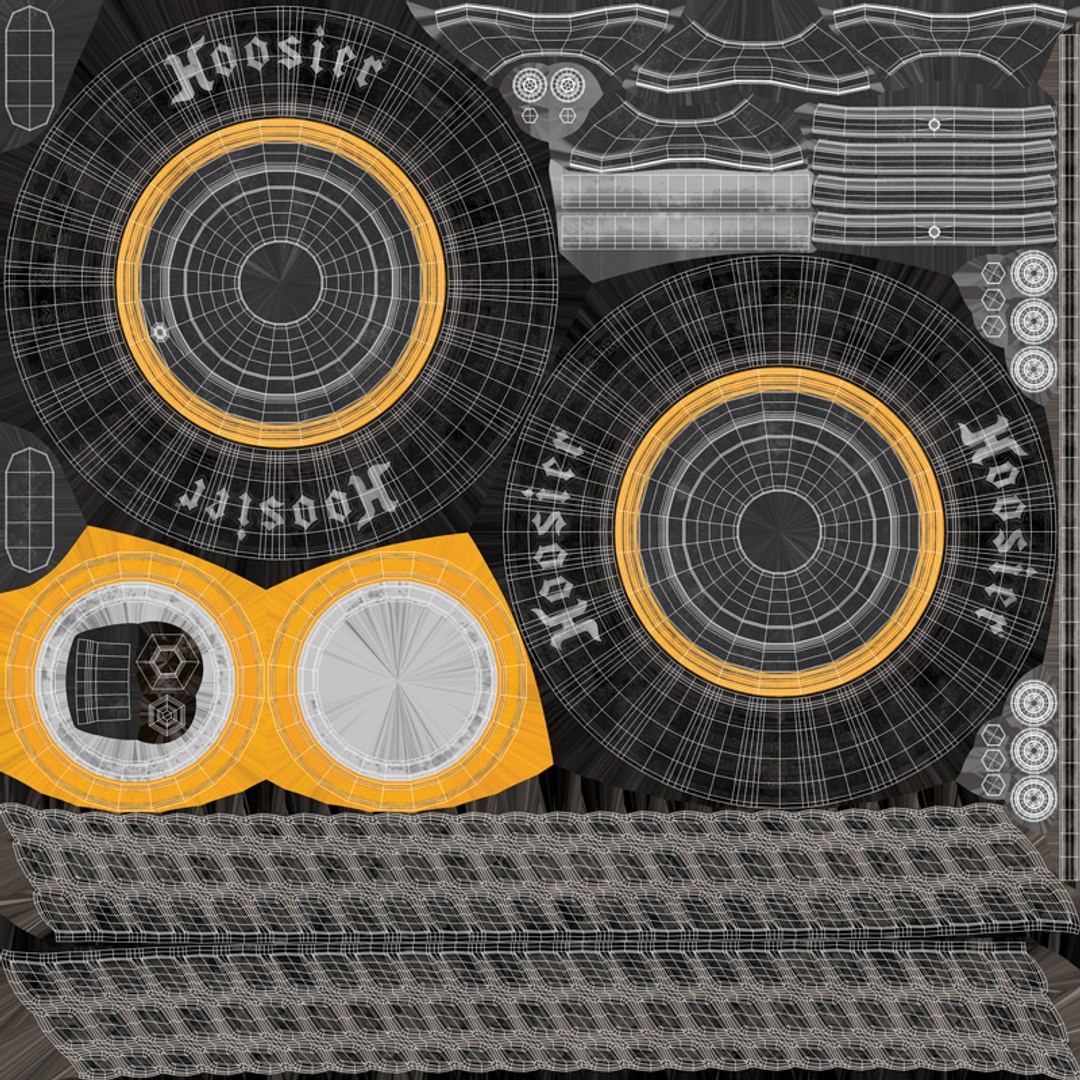 Dirty Hoosier Tire OneWheel 3D TurboSquid 1983079