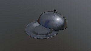 3D Cloche metal bowl model