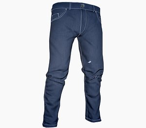 blue jeans pants 3D