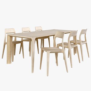 Wood Dining Set - Raia Table & November Chair